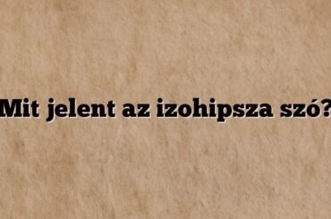 Mit jelent az izohipsza szó?