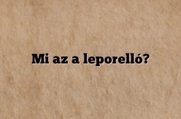 Mi az a leporelló?