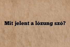 Mit jelent a lózung szó?