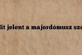Mit jelent a majordómusz szó?