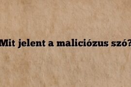 Mit jelent a maliciózus szó?