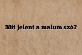 Mit jelent a malum szó?