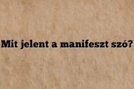 Mit jelent a manifeszt szó?